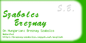szabolcs breznay business card